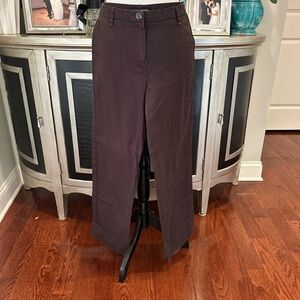 Larry Levine Stretch Pants in Dark Brown
